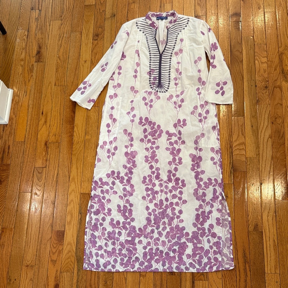 Tuckernuck / Ro’s Garden Long Sleeve Purple Floral Dress/ Kaftan
